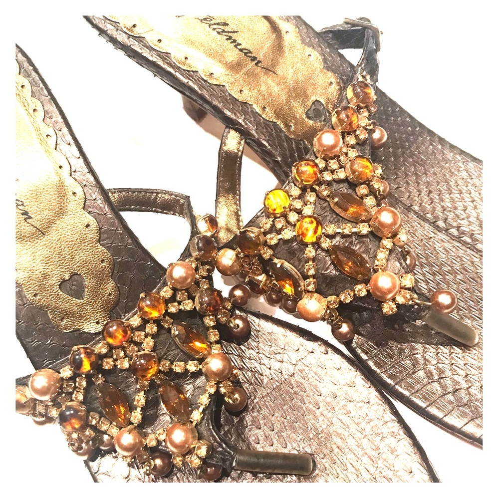 Beverly Feldman Rhinestone Sandals